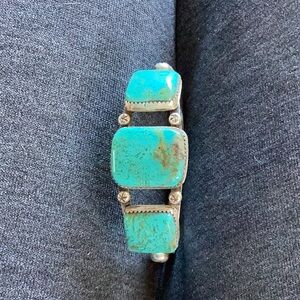 Bracelet Native American matched Natural Turquoise Sterling Silver